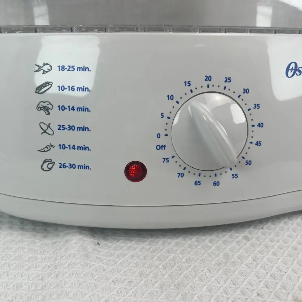 Oster 2 Tier Food Steamer Rice Cooker Electric Vegetable Fish Cooker White
